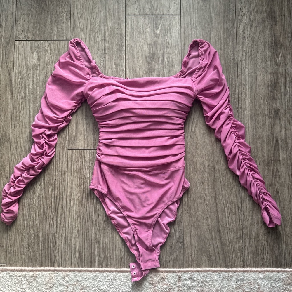 Princess Polly Pink Ruched Bodysuit